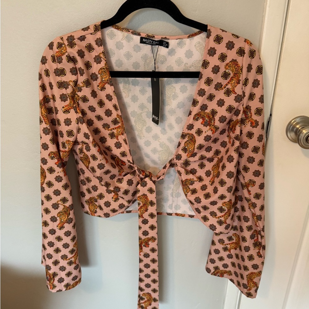 Tiger print crop top size US 4 eur 36